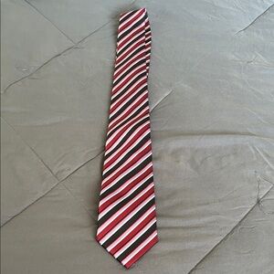 Alexander Julian Bold Red and White Diagonal Tie